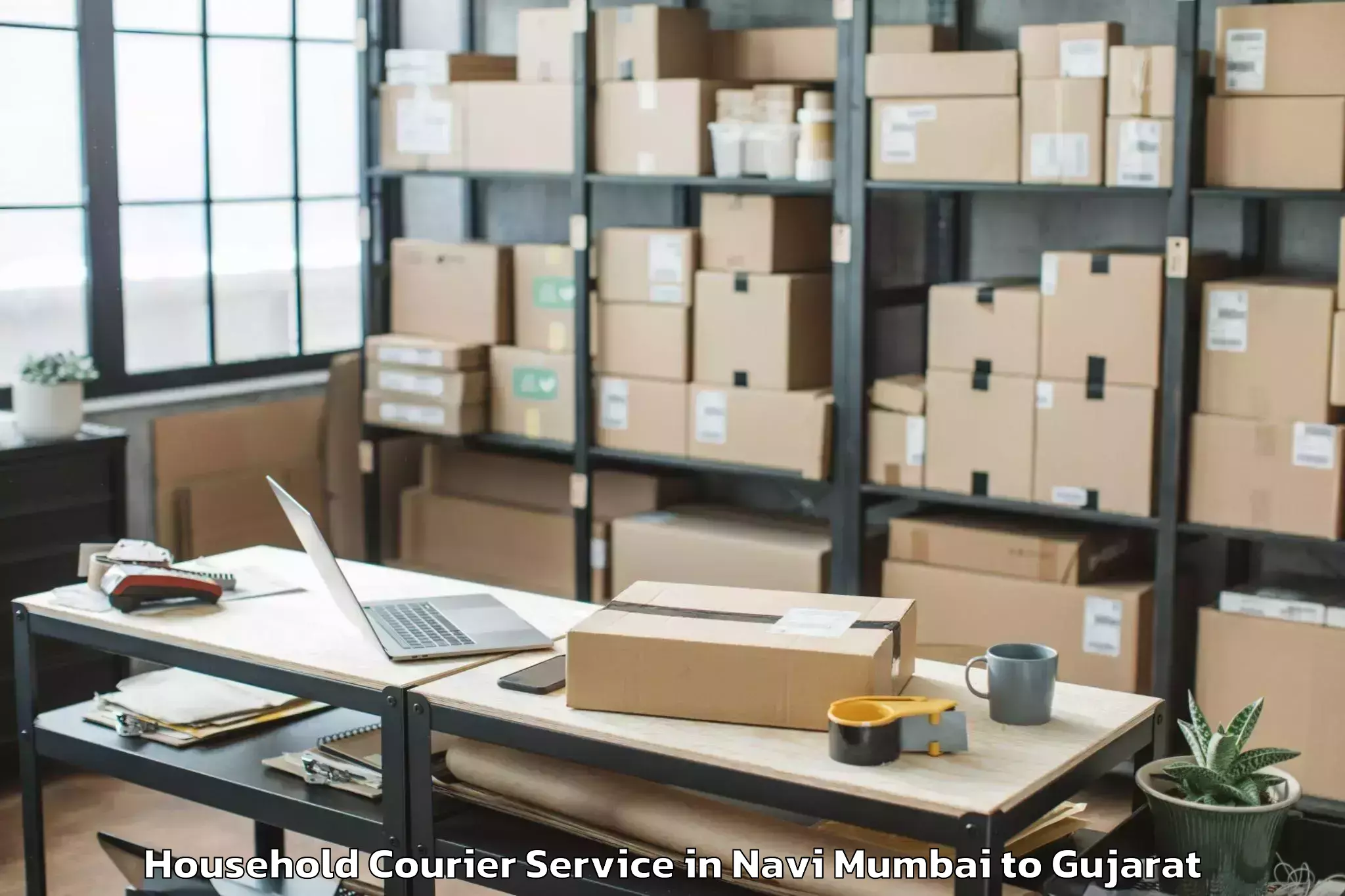 Get Navi Mumbai to Dasada Household Courier